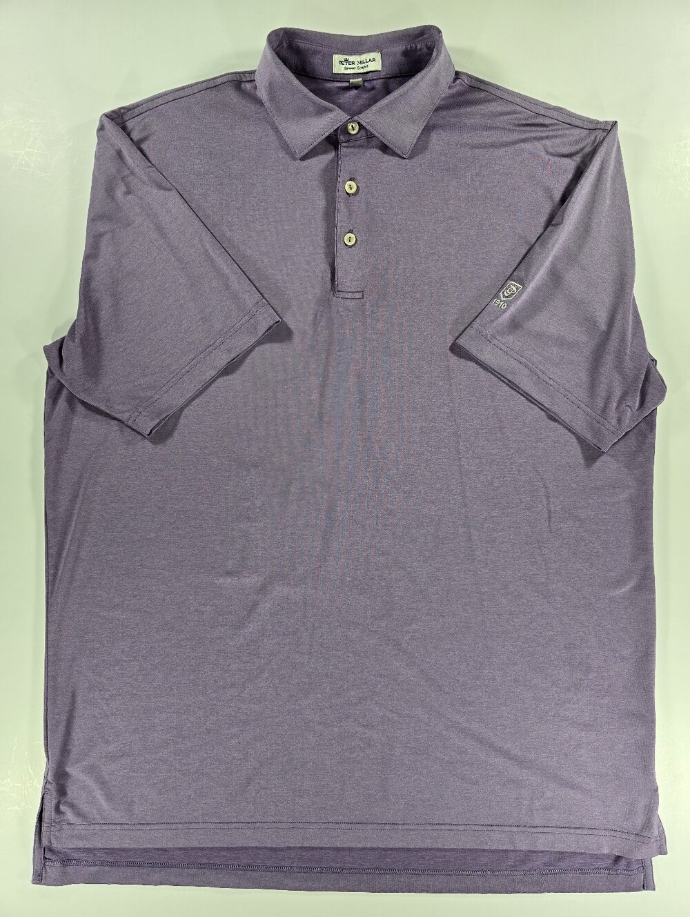 Peter Millar Summer Comfort Lavender Purple Polo Golf Shirt Large Performance